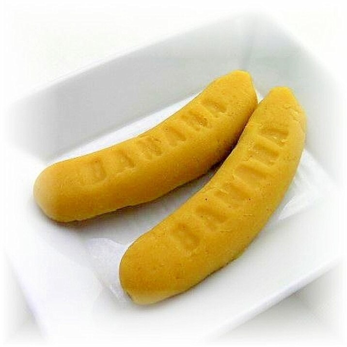 バナナ味の「ミルメーク」de香蕉緑豆冰糕（緑豆糕）